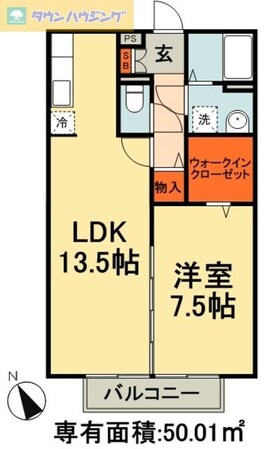 グリーンコート貝塚３号館の物件間取画像